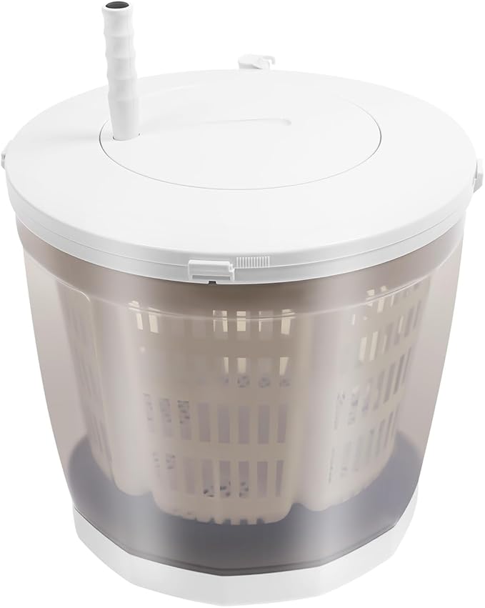 Portable Non-Electric Washing Machine - Hand Crank Manual Washer Spin Dryer 2 in 1, Compact for Apartment, RV, Camping, Travel, Outdoor Use (Grey)