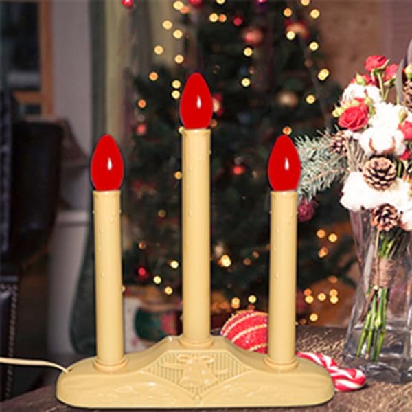 25 Pack C7 Ceramic Christmas Replacment Bulbs, Red Light Bulbs for E12 Candelabra Base Outdoor/Indoor Christmas String Lights, 5 Watt