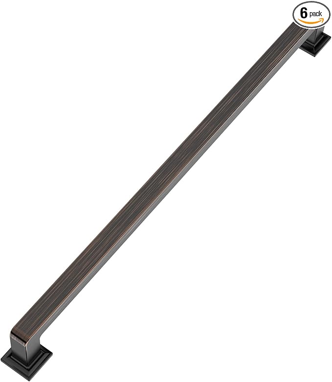 6 Pack 10 Inch Oil Rubbed Bronze Cabinet Handles - Kitchen Hardware Pulls for Cabinets