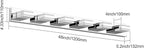Ralbay Chrome Bathroom Vanity Light Fixtures 48inch 6-Light Acrylic Chrome Modern LED Bathroom Wall Vanity Lighting Fixtures Over Mirror
