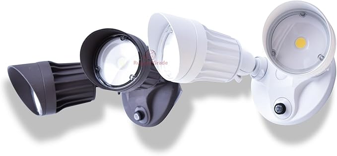 RuggedGrade 20W Lacuna II Series LED Flood Light - 2,400 Lumens - 5000K Bright White - Bronze Housing - Outdoor LED Light - DLC 5.1 Premium