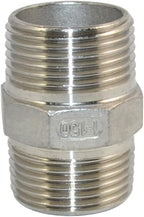 1" x 1" NPT Male Threaded Hex Nipple,Stainless Steel 304 Quick Coupler Pipe Fitting