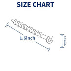 #8x1-5/8 Deck Screws, 700 Pcs Wood Screws 1-5/8 Inch, Exterior Epoxy Coated, Torx Decking Screws for Wood Construction/Fence, Rust Resistant, Includes T25 Star Bits, Brown