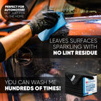 Microfiber Wholesale MW Pro Multi-Surface Microfiber Towel – 12 Pack | Premium Cleaning Cloth | Clean, Dust, Polish, Absorb | Large 16"x16" (Black)