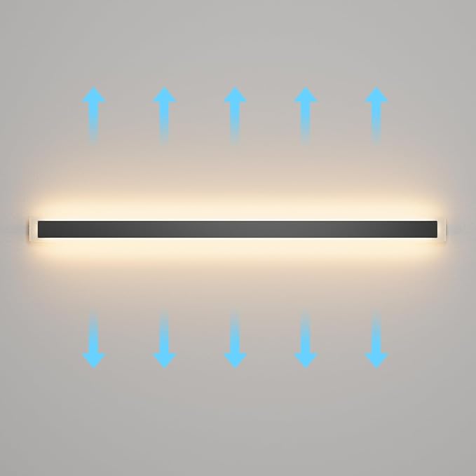 Aipsun 2 Packs Porch Wall Lights 56.3inch Long Strip Modern Outdoor Wall Light Fixture, Black Wall Mount Lighting Sconce Exterior Lights Wall Sconce 3000K for House Living Room Corridor