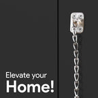 MEGA HANDLES Transom Door Chain 12-Inch, Door Chain Stopper for Transom Windows, Cabinet Door Restraint, Chain Lid Support, Durable Transom Window Hardware for Enhanced Safety - Polished Chrome