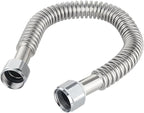 (Pack of 2) EFIELD 24-inch 1" FIP X 1" FIP Flexible Stainless Steel Corrugated Hose Connector for Water Heater, Water Softener,(HOSE042)
