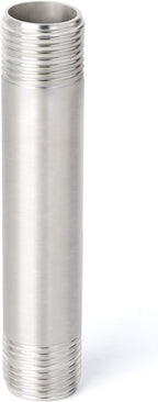 TAISHER 2PCS Stainless Steel Pipe Fittings, 3/8" NPT x 3/8" NPT Male Threaded, 6" Length Nipple Cast Pipe