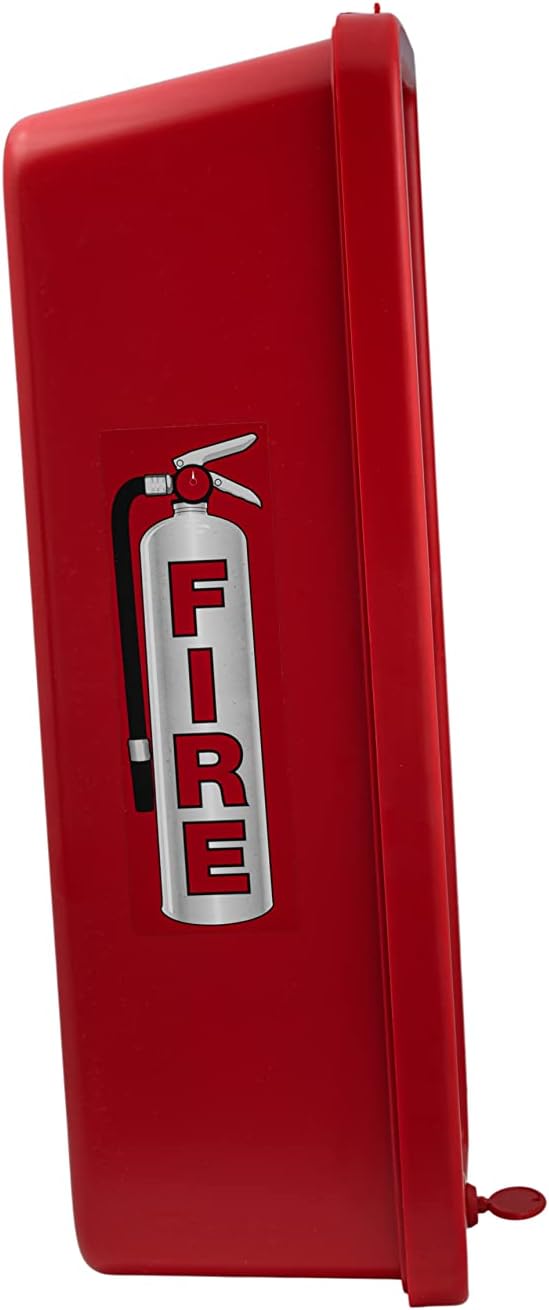 Fire Extinguisher Cabinet Fire Extinguisher Box Outdoor Fire Cabinet Mounted Fire Extinguisher Cabinet Fire Extinguisher Cover (Red with Pull-Panel, Rx350, Plastic, 10 Pounds, 3, AKA1)