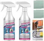Bathroom Descaler Foam Cleaner: All-In-One Powerful Cleaner Spray - Strong Shower, Bathtub, Glass, Faucet, Tile, and Toilet Cleaner for Stubborn Stains & Limescale Removal (2)