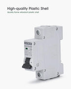 AC Miniature Circuit Breaker, 16 Amp 120V/240V 1 Pole DIN Rail Mount Circuit Breaker, Thermal Magnetic Trip, Solar AC Disconnect Switch MCB C16
