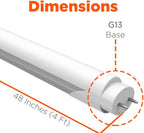 GoodBulb 48-Inch T8 LED Light Bulbs 15-Watt, 5000K Daylight White Color, 2200-Lumens, Type A+B with Medium Bi-Pin Base (Pack of 25 Bulbs)