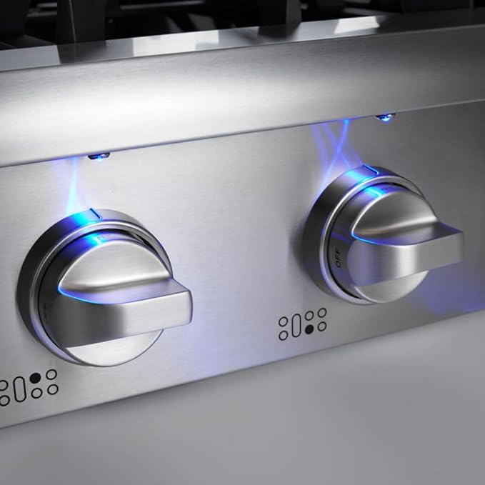 THOR Kitchen Professional 48-Inch Gas Rangetop in Stainless Steel - Model HRT4806U