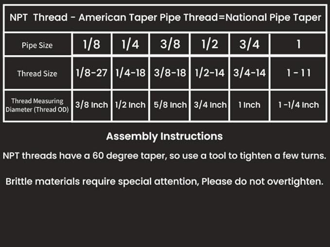 3/8 Inch NPT Female to 1/4 Inch NPT Male Reducer Adapter, Brass Pipe Fittings Adapter, Brass Reducer Pipe Extension Connector, 0.625" ID × 0.5" OD, Pack of 2