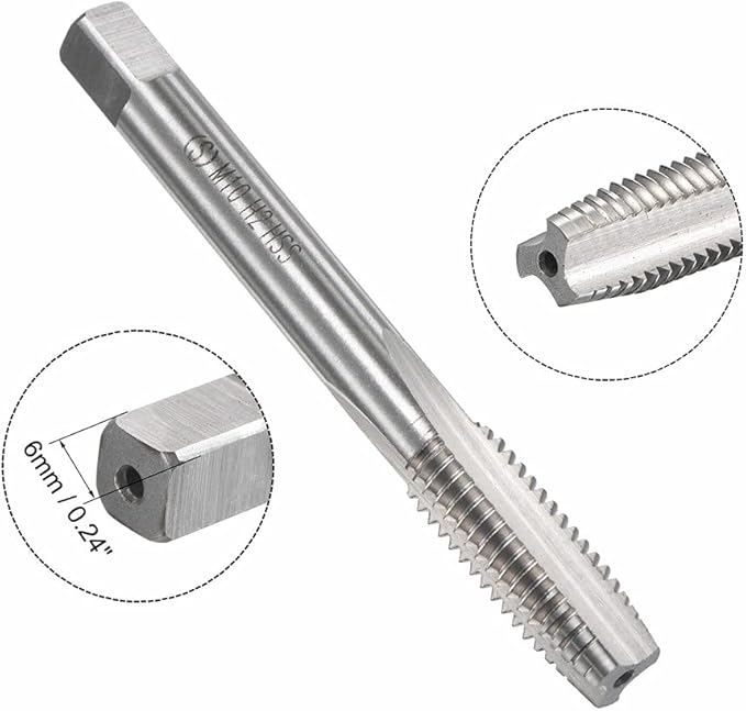 10mm x 1.5 HSS Metric Tap and Die Set Right Hand Thread,Tapping DIY Tool 3pcs (M10 x 1.5mm)