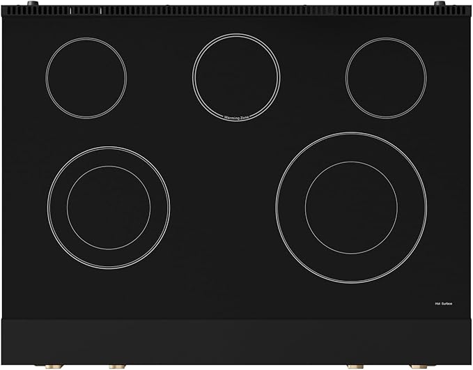 Gordon Ramsay by THOR Kitchen 36 Inch Professional Electric Range with Tilt Panel Touch Control in Black/Bronze