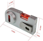 High precision solid aluminum alloy small level ruler for tilt angle measurement, portable mini adjustable horizontal bubble magnetic (100 * 48.5 * 14mm)
