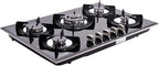 30 inch Gas Cooktops Dual Fuel Sealed 5 Burners Drop-In Tempered Glass Gas Hob DK157-A01S Gas Cooktop