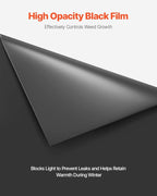 VEVOR 3FT x 50FT Plastic Sheeting Heavy Duty, 4 Mil Thick Plastic Sheeting Roll, Plastic Drop Cloth Painters Tarp, Polyethylene Covering for Crawl Space Vapor Barrier, Multi-Purpose, Black