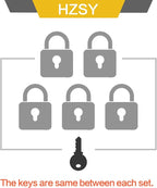 Padlocks Keyed Alike, Pack of 6, Laminated Steel Keyed Lock (1-9/16", 40mm), Padlocks with Same Key, Normal Shackle, for Toolbox, Locker & StorageUnit or More