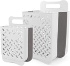 Laundry Basket Hamper,Hanging Wall Collapsible Laundry with Handle,Space-Saving Foldable Storage Dirty Washer Organizer Bin Multi-function Container Waterproof Durable,Set of 2(XL&M)