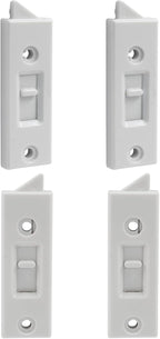 Window Latch Locks Replacement Window Parts and Hardware, Plastic Spring Loaded Sliding Window Tilt Latch for Home Window Accessories, Pack of 4 (White)