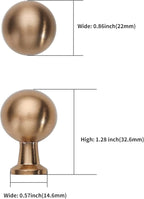 10 Pack 1.5 Inch Champagne Bronze Cabinet Knobs - Round Drawer Knobs for Kitchen & Dresser Drawers