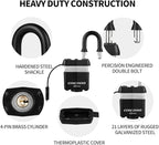 40mm Padlock with Key,Weatherproof Laminated Steel Locks with Keys,Heavy Duty Keyed Alike Padlocks for Outdoor Use,12 Pack