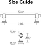 Alzassbg 10 Pack Matt Gold Cabinet Pulls, 5 Inch(128mm) Hole Centers Cabinet Handles Kitchen Hardware Straight Bar for Cabinets and Drawer AL3505MGP