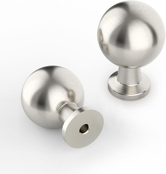 10 Pack 1-1/2 Inch Brushed Satin Nickel Cabinet Knobs Drawer Knobs Round Kitchen Cabinet Knobs Nickel Knobs for Cabinets Dresser Knobs Knobs for Dresser Drawers