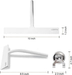 Shower Squeegee for Glass Doors 10 Inch, RICHMIRTH All Purpose Squeegee Cleaning Tool for Window Glass Mirror Bathroom Tile with Suction Cup Hooks - White