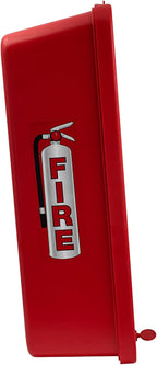 PRO&Family Fire Extinguisher Cabinet Fire Extinguisher Box Outdoor Fire Cabinet Mounted Fire Extinguisher Cabinet Fire Extinguisher Cover (4, Red with Breaker Bar Attachment, 20 lb)