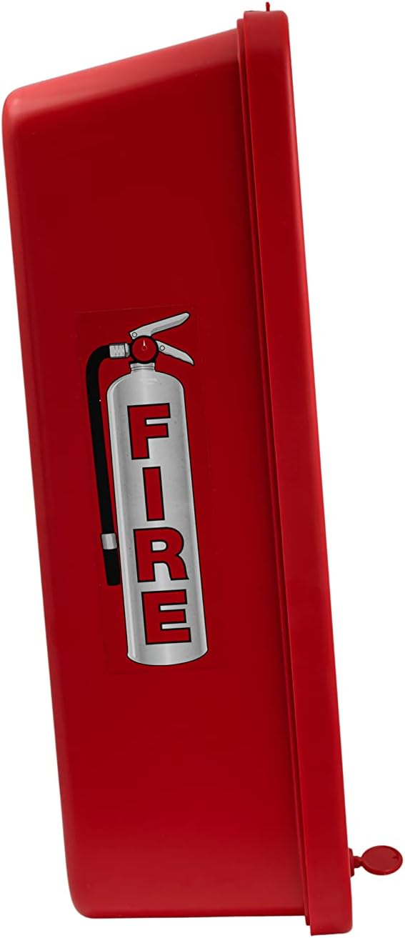 Fire Extinguisher Cabinet Fire Extinguisher Box Outdoor Fire Cabinet Mounted Fire Extinguisher Cabinet Fire Extinguisher Cover (Red with Hammer Attachment, Rx350, Plastic, 10 Pounds, 5, AKA1)