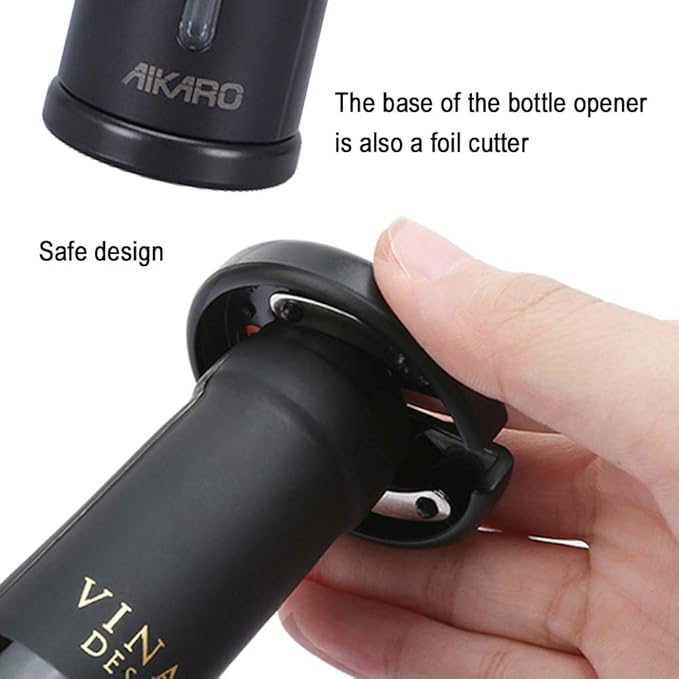 AIKARO - Electric Wine Bottle Opener Automatic Electronic Corkscrew, Rechargeable