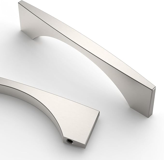 Asidrama 10 Pack 3.75 Inch(96mm) Brushed Satin Nickel Kitchen Cabinet Handles, Cabinet Pulls Kitchen Cabinet Hardware for Cupboard Drawer Pulls
