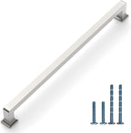 10 Pack 10"(256mm) Kitchen Cabinet Handles Brushed Satin Nickel Cabinet Pulls Sliver Drawer Pulls Cupboard Hardware for Cabinets CK0078