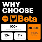 Beta C41H Two-Module Rolling Metal Tool Chest, Detachable Metal Tool Box, Telescopic Handles, Orange