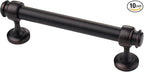 Alzassbg 10 Pack Oil Rubbed Bronze Cabinet Pulls, 4 Inch(102mm) Hole Centers Cabinet Handles Kitchen Hardware Straight Bar for Cabinets and Drawer AL3082ORB