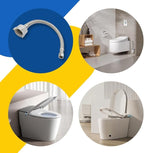 (2pcs 12 inch) PLUMBINGMASTER Toilet Water Supply Line,3/8" Comp x 7/8" BC Braided Stainless Steel Toilet Supply Line,Toilet Connector Hose with Anti-Leaking Brass Nut