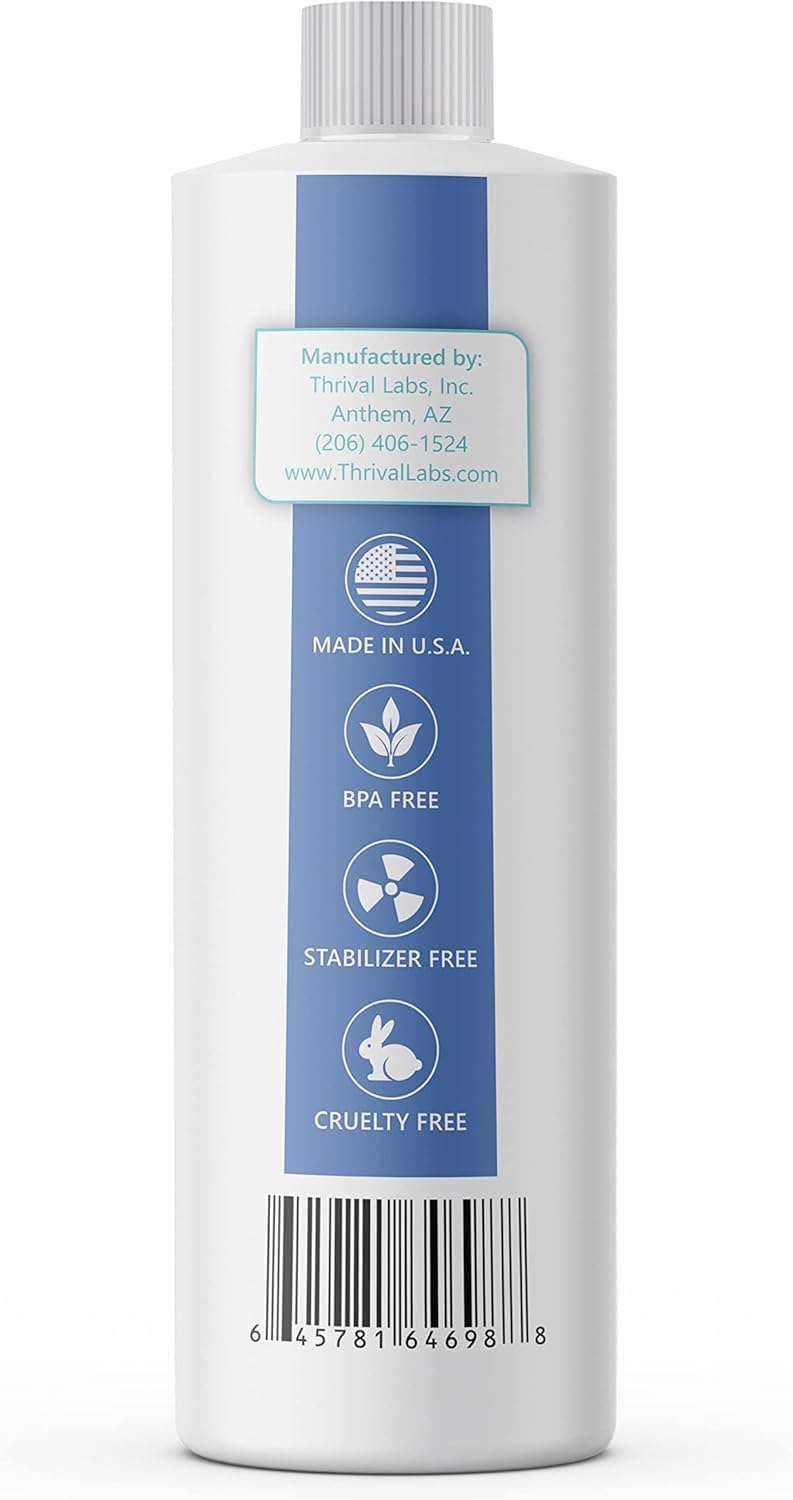 ProH2O2 3% Food Grade Hydrogen Peroxide – Natural Cleaner & Disinfectant – Suitable for Household Use – Ideal for Cleaning, Sanitizing & Gargle – 32 fl oz Refill (Pack of 6)
