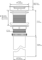 Pop Up Sink Drain Without Overflow, Bathroom Faucet Vessel Vanity Sink Drain Stopper, Polished Chrome