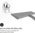 GÜTEWERK Shower Squeegee for Glass Doors, Silicone Window Squeegee, Bathroom and Glass Cleaning - Gray - 9 Inch