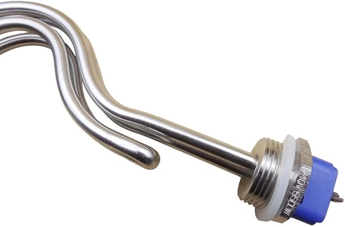 DERNORD 240V 5500W Immersion Ripple Foldback Brewing Water Tubular Heater Element with 1 Inch NPSM Thread White