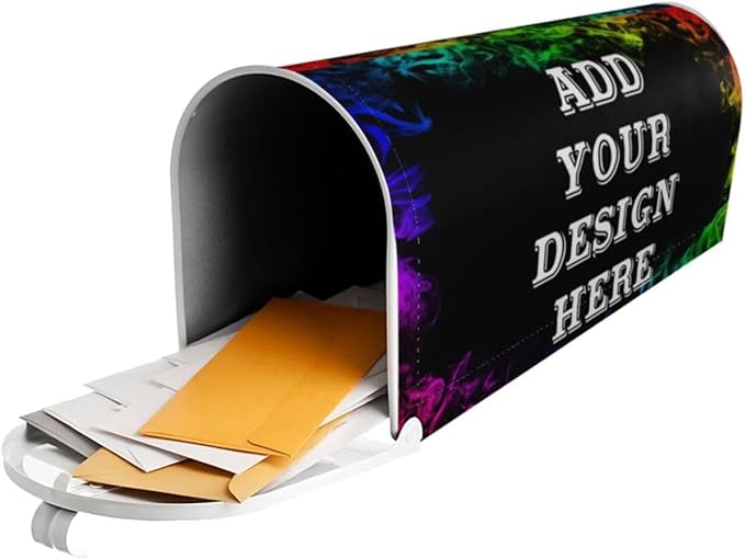 Personalized Mailbox Covers Custom Picture/Photo/Text Magnetic Standard Size Mailbox Wraps Post Letter Box Cover for Garden Yard Outdoor Decorations-2