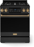 Gordon Ramsay by THOR Kitchen 30 Inch Professional Liquid Propane Range with Tilt Panel Touch Control in Black/Bronze