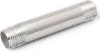 TAISHER 2PCS Stainless Steel Pipe Fittings, 3/4" NPT x 3/4" NPT Male Threaded, 4" Length Nipple Cast Pipe