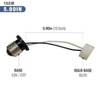 Light Socket Bulb Extender for E26 E27 Adapter to GU10 lamp with 5.9 inch Cable