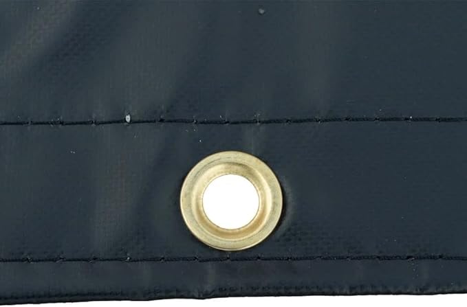 Mytee Products 24' x 27' Flatbed Trailer Lumber Tarp with 8 FT Drop - Heavy Duty Black 18 Oz Vinyl Waterproof Tarp for Truck/Trailers to Protect Cargo from Wind, Rain, Snow, and Sun