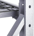 Heavy Duty Member Mark 4-Shelf Industrial Storage Rack, 77" W x 24" D x 72" H (Granite, 1 Pack)