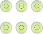 JYK 6pcs Round Bubble Level 40x10mm,Mini Circular Bullseye Spirit Levels for Leveling Camera Tripod Telescope Workshop Turntable Pictures